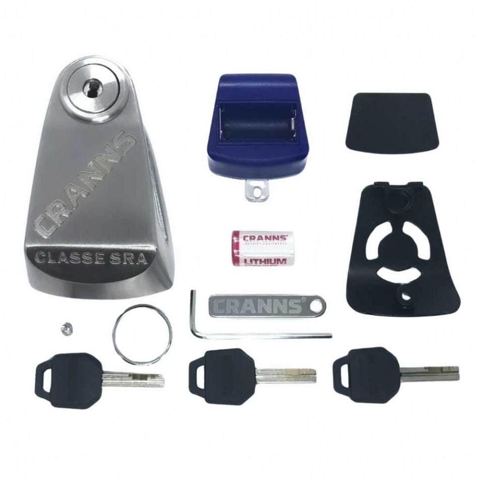 CRANNS VD14 ALARMLI MOTOSİKLET DİSK KİLİDİ BLUETOOTHLU VE HATIRLATMA KABLO HEDİYELİ