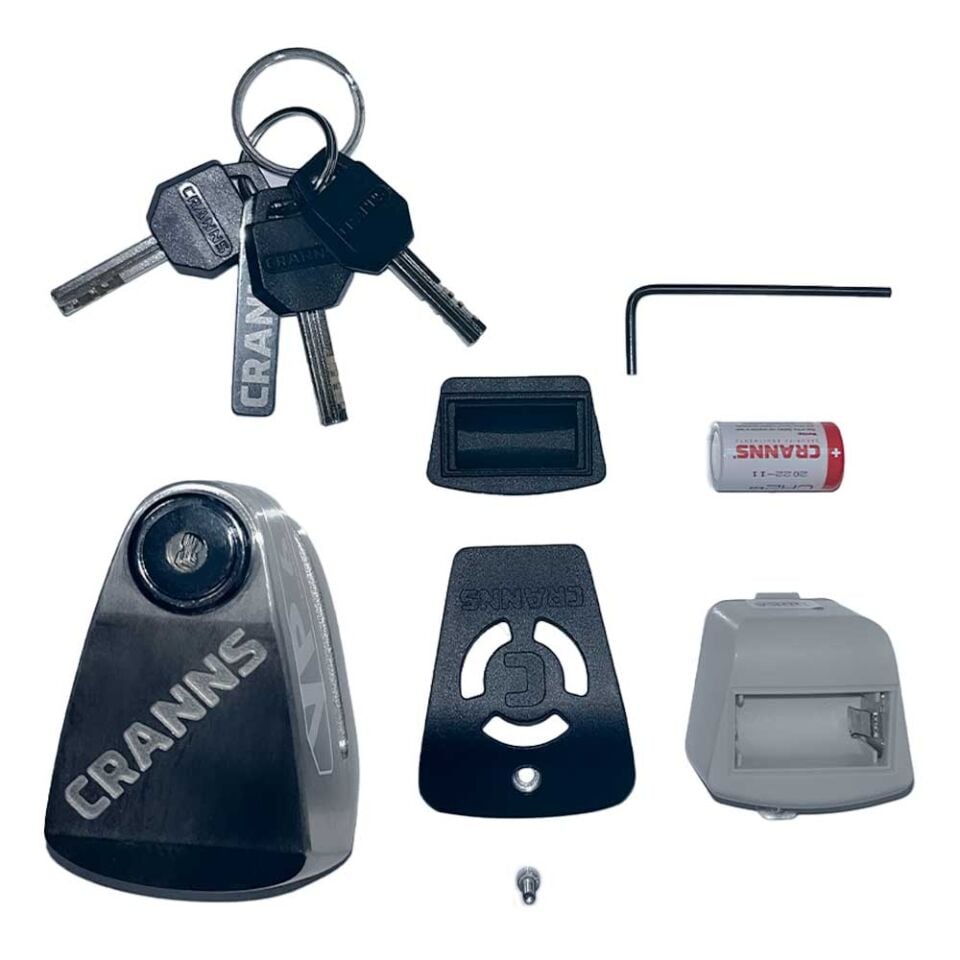 CRANNS VP6 Alarmlı Disk Kilidi Bluetooth App Kontrollü Motosiklet Bisiklet 304 Paslanmaz 6 mm Karbür PİM