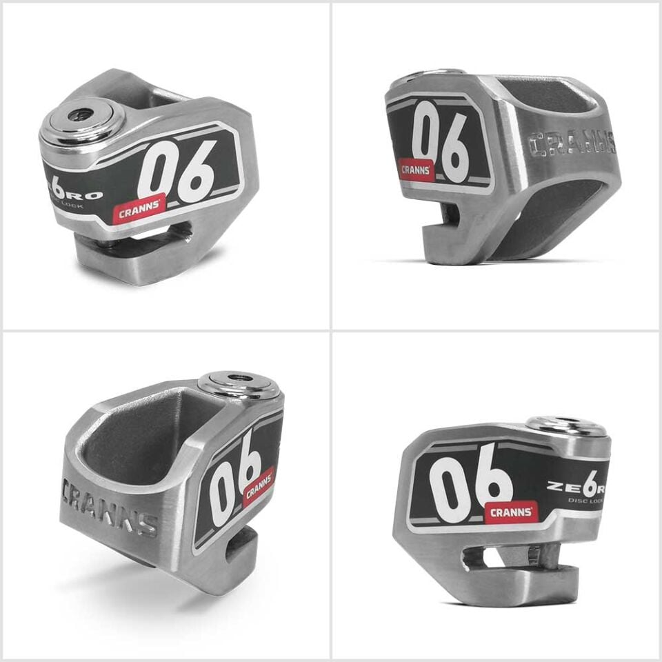 CRANNS ZERO6 Disk Kilidi Motosiklet Bisiklet Scooter 304 Paslanmaz Hatırlatma Kablolu 6mm Karbür PİM