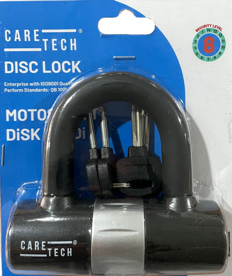 CARETECH CT-369 MOTOSİKLET VE BİSİKLET İÇİN DİSK KİLİDİ