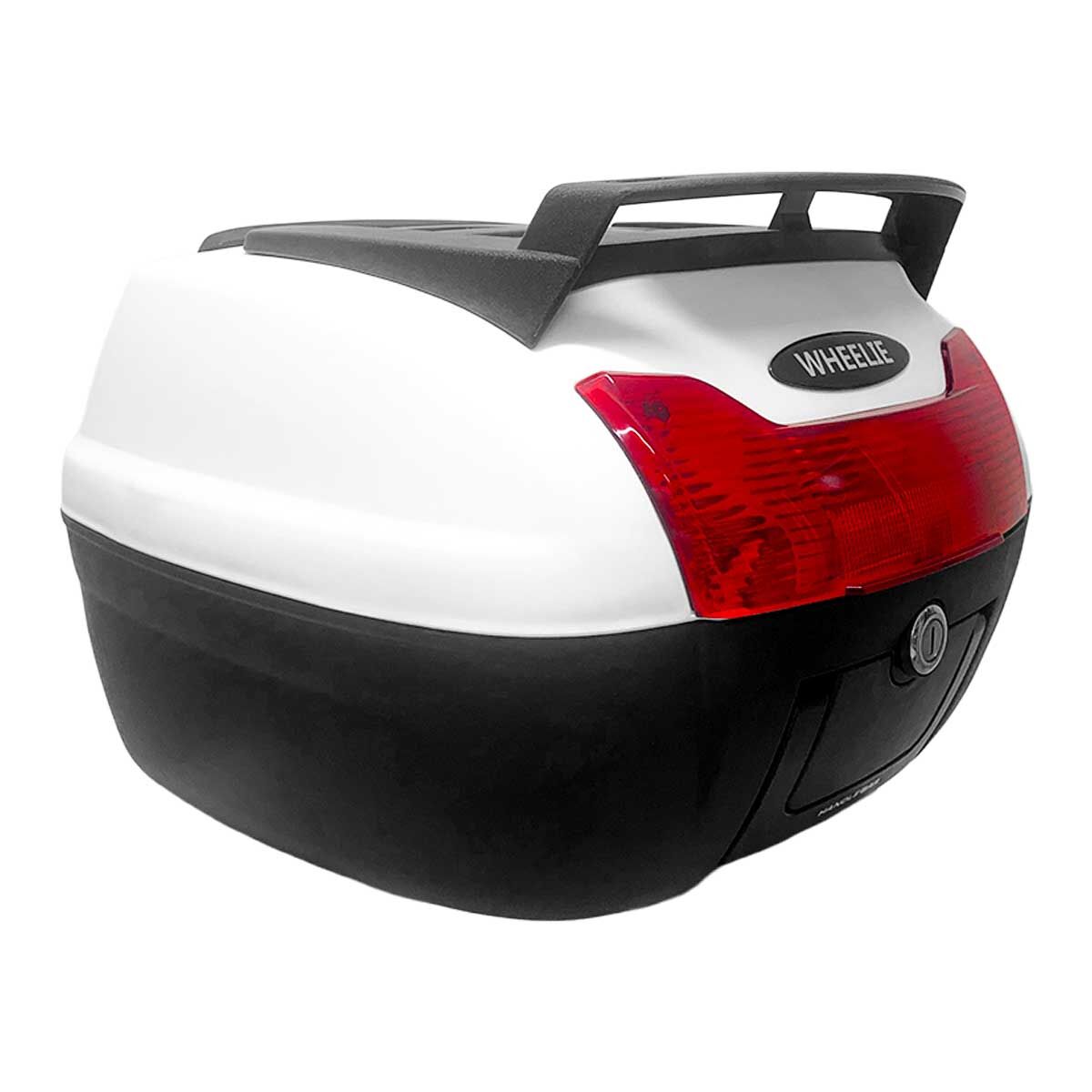 WHEELIE XT60-W 40 Litre Motosiklet Arka Çanta Beyaz Su Geçirmez ABS Top Case Bagaj Üniversal