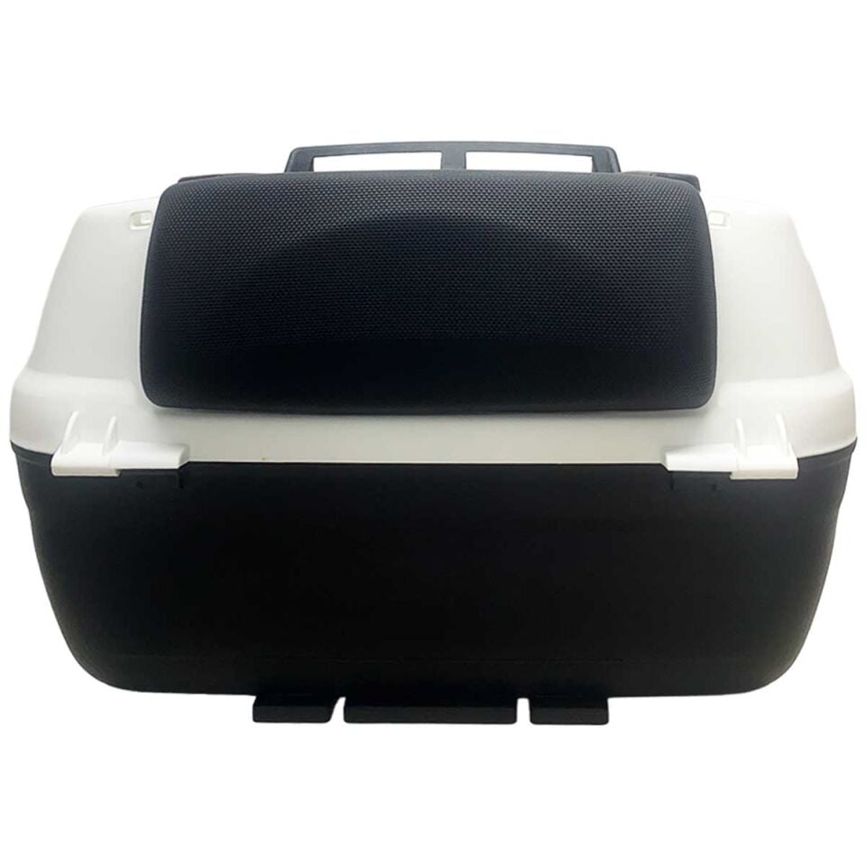 WHEELIE XT60-W 40 Litre Motosiklet Arka Çanta Beyaz Su Geçirmez ABS Top Case Bagaj Üniversal
