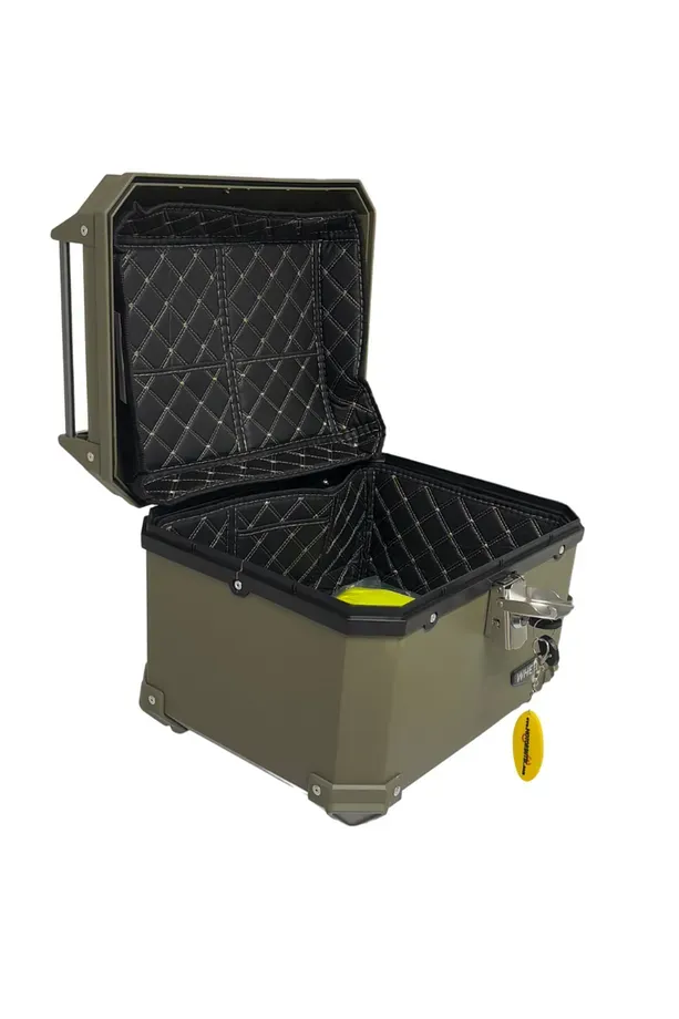 WHEELIE XT570P-AG 45 Litre Motosiklet Arka Çanta Haki Yeşil - Asker Yeşili Su Geçirmez ABS Bagaj Üniversal