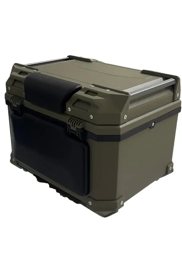 WHEELIE XT570P-AG 45 Litre Motosiklet Arka Çanta Haki Yeşil - Asker Yeşili Su Geçirmez ABS Bagaj Üniversal