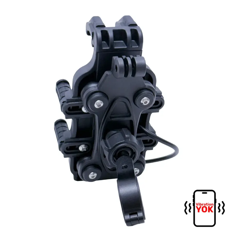 CARETECH CT-M11 Telefon Tutucu Titreşim Önleyicili Motosiklet Gidon Ayna Montajlı TYPE-C Hızlı Şarj