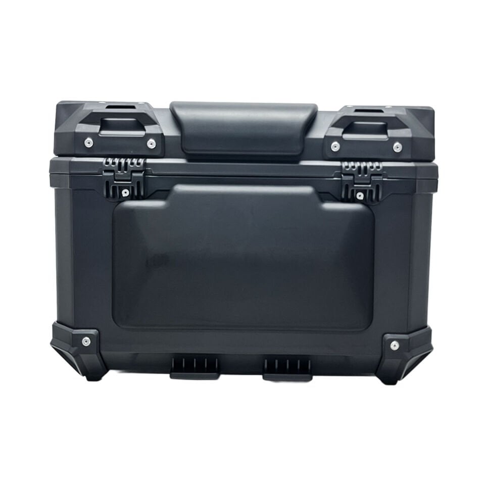 WHEELIE XT577-B 55 Litre Motosiklet Arka Çanta Siyah Su Geçirmez ABS Top Case Bagaj Üniversal