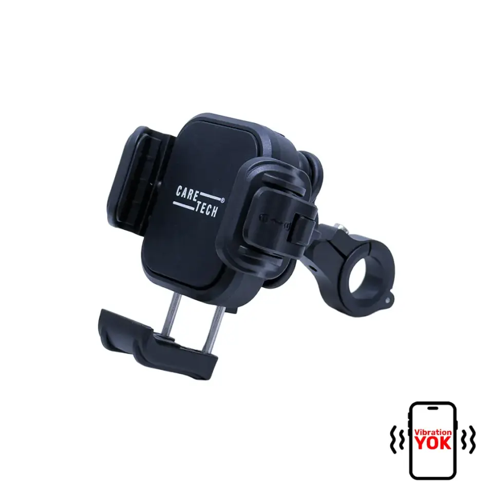 CT-M16 Telefon Tutucu Titreşim Önleyicili Motosiklet Gidon Montajlı Klipsli Su Geçirmez Üniversal