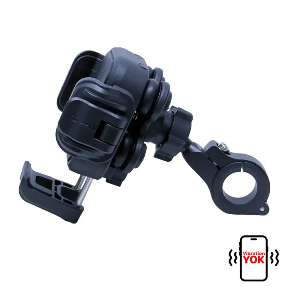 CARETECH CT-M16 Telefon Tutucu Titreşim Önleyicili Motosiklet Gidon Montajlı Klipsli Su Geçirmez Üniversal