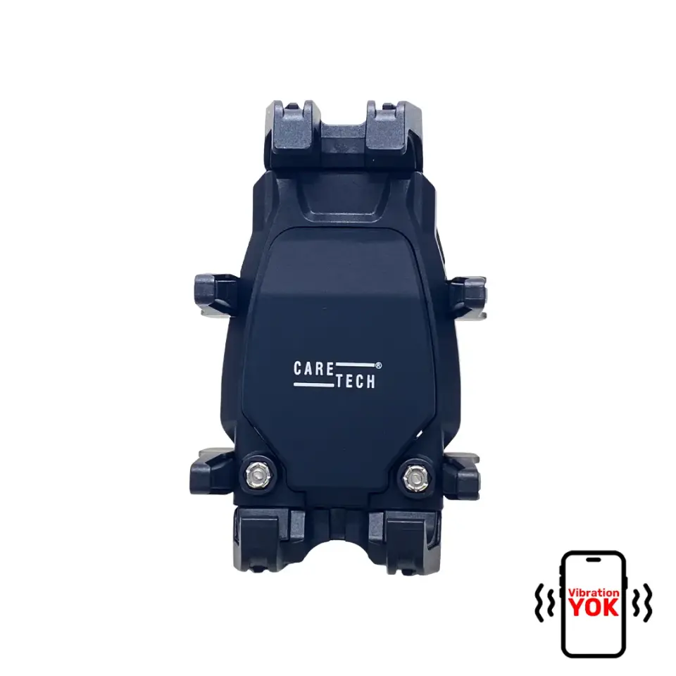 CT-M18 Telefon Tutucu Titreşim Önleyici Motosiklet Gidon Montajlı 8 Pençeli Siyah Su geçirmez