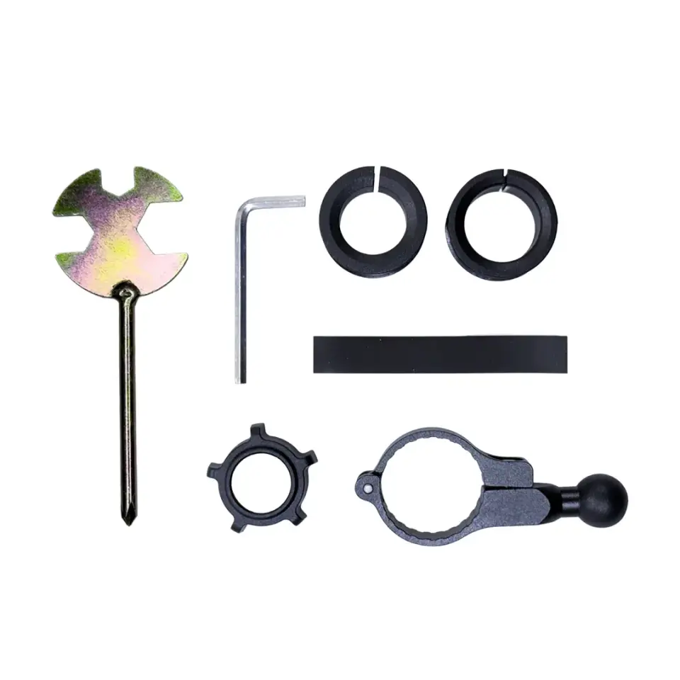 CT-M18 Telefon Tutucu Titreşim Önleyici Motosiklet Gidon Montajlı 8 Pençeli Siyah Su geçirmez