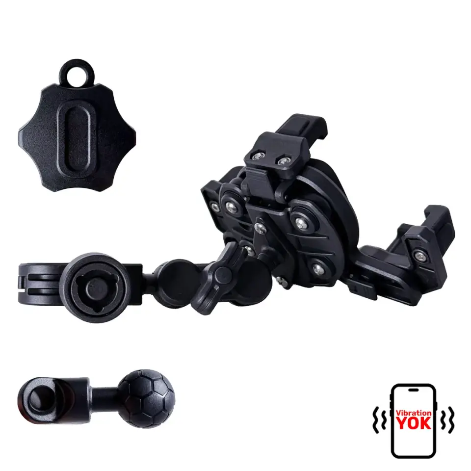 CARETECH CT-M20 Telefon Tutucu Titreşim Özellikli Motosiklet Gidon Yatay Kullanım Su Geçirmez Üniversal