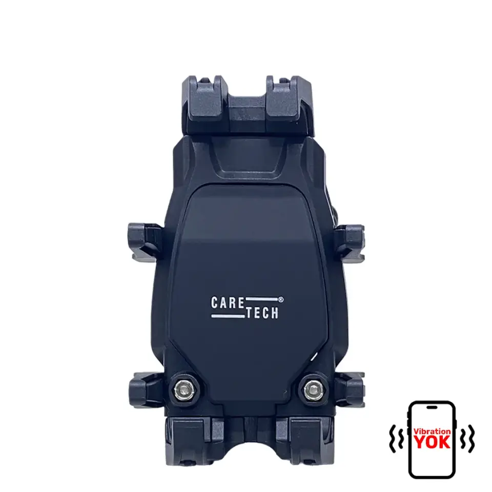 CT-M21 Telefon Tutucu Titreşim Önleyici Motosiklet Gidon Montajlı 8 Pençeli Siyah Su geçirmez