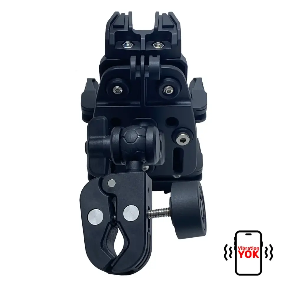 CT-M21 Telefon Tutucu Titreşim Önleyici Motosiklet Gidon Montajlı 8 Pençeli Siyah Su geçirmez