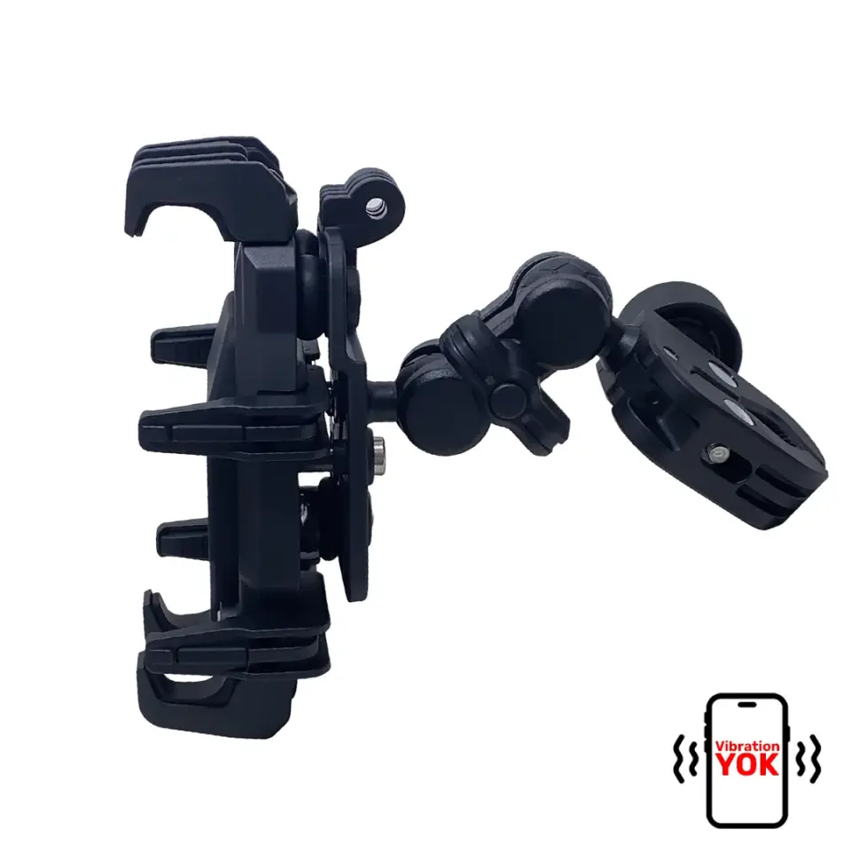 CT-M21 Telefon Tutucu Titreşim Önleyici Motosiklet Gidon Montajlı 8 Pençeli Siyah Su geçirmez