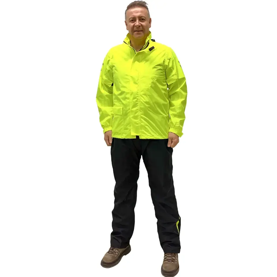 CT-NEONPRO  Motosiklet  Yağmurluk Astarlı Kapüşonlu Reflektörlü Çantalı Su Rüzgar Geçirmez