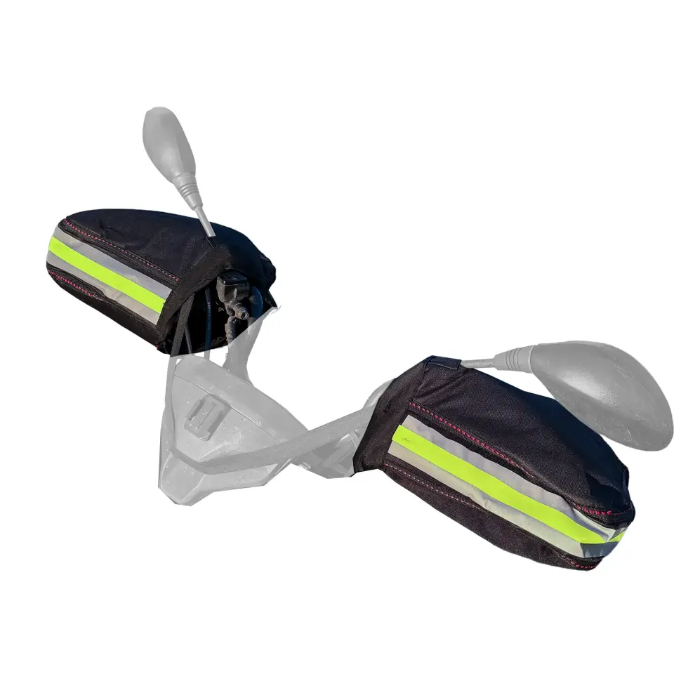 CT-EKR Motosiklet El Koruma Kılıfı Elcik Yünlü Reflektörlü Motor Vitesli Modele Uyumlu Su Geçirmez